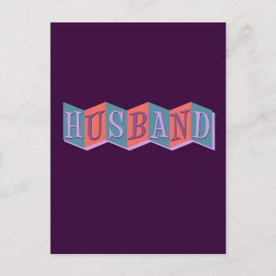 Marquee Husband Postcard