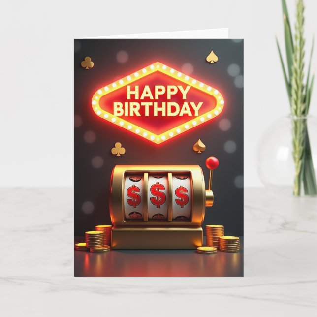 Marquee Lights Birthday Card (Front)
