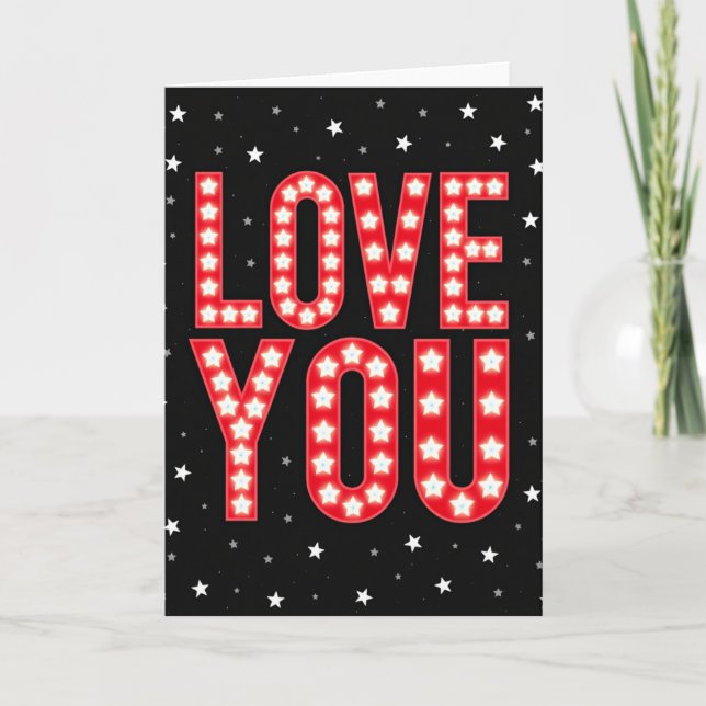 Marquee Love You Star Card (Front)