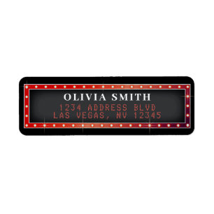 Marquee Sign Red & Black Label