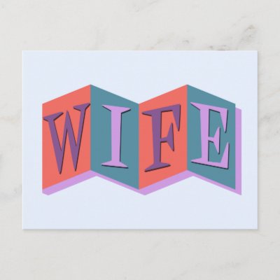 Marquee Wife Postcard