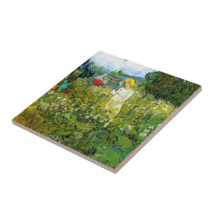 Marquerite Gachet in the Garden, Vincent van Gogh. Ceramic Tile