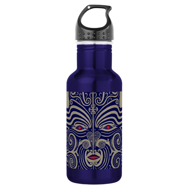 Marquesas Mask Water Bottle (Front)