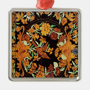 Marquetry box, English, c.1670 Metal Ornament