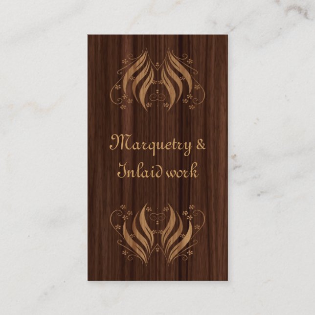 Marquetry business card (Front)
