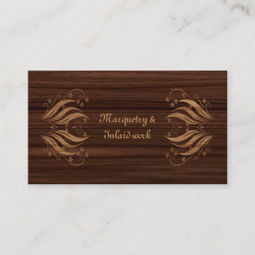 Customizable Marquetry business card