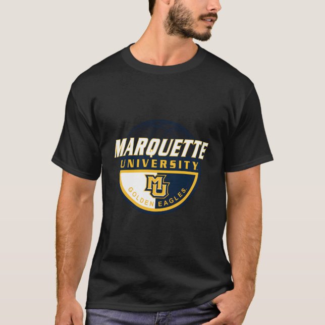 Marquette Golden Eagles Basketball Dunk Gray T-Shirt (Front)