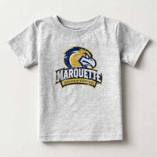 Marquette Golden Eagles Distressed Baby T_Shirt