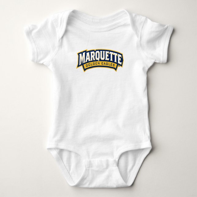 Marquette Golden Eagles Logo Baby Bodysuit (Front)