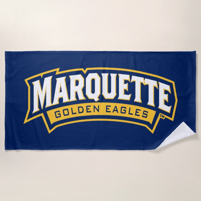Marquette Golden Eagles Logo Beach Towel (Front)