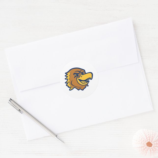 Marquette Golden Eagles Logo Design Classic Round Sticker (Envelope)