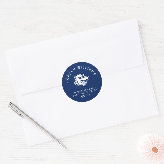 Marquette Golden Eagles Logo Design Classic Round Sticker (Envelope)