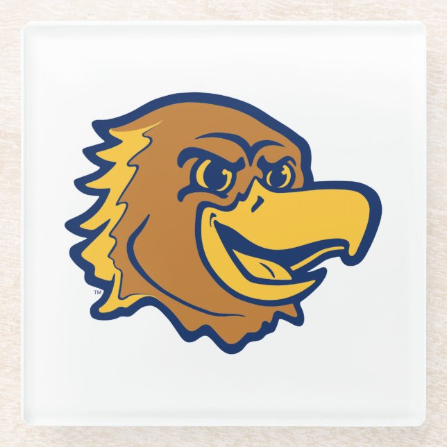 Marquette Golden Eagles Logo Design Glass Coaster (Front)