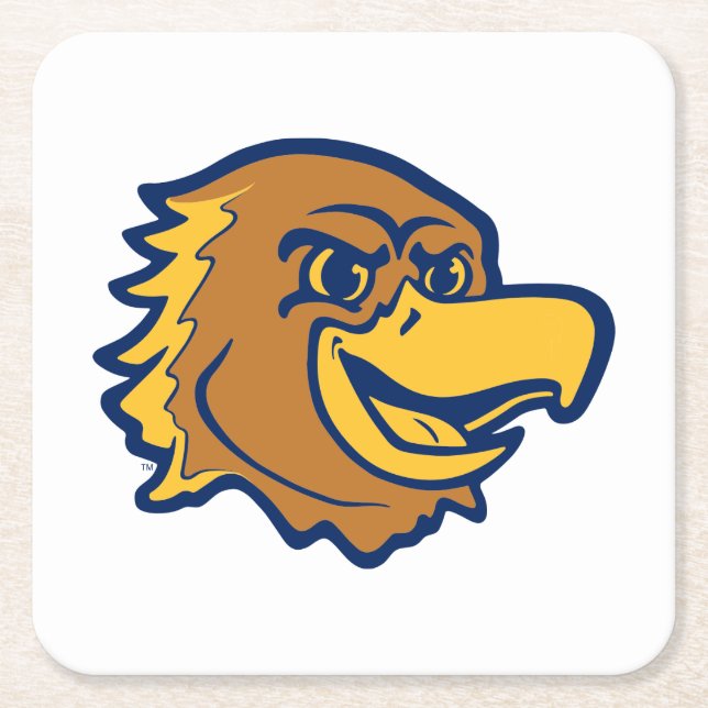 Marquette Golden Eagles Logo Design Square Paper Coaster (Front)
