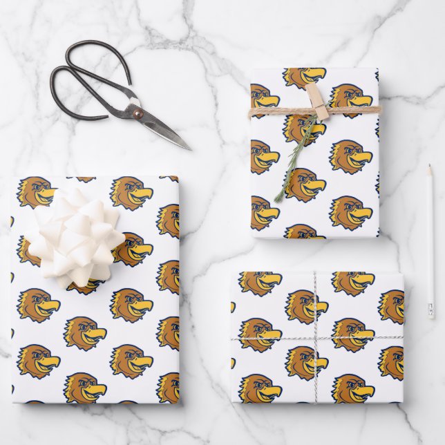 Marquette Golden Eagles Logo Design Wrapping Paper Sheets (Front)