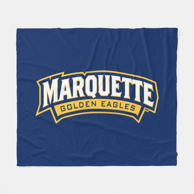 Marquette Golden Eagles Logo Fleece Blanket (Front (Horizontal))