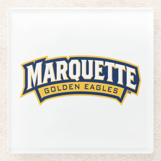 Marquette Golden Eagles Logo Glass Coaster (Front)