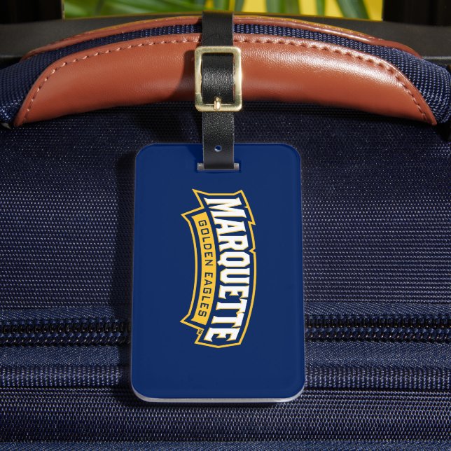 Marquette Golden Eagles Logo Luggage Tag (Front Insitu 2)