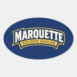 Marquette Golden Eagles Logo Oval Sticker