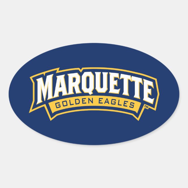 Marquette Golden Eagles Logo Oval Sticker (Front)