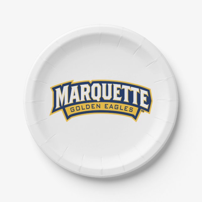 Marquette Golden Eagles Logo Paper Plates (Front)