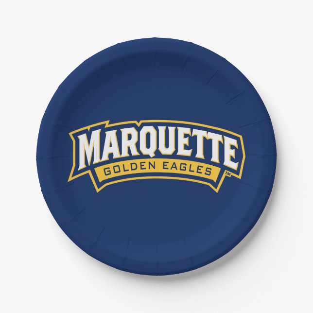 Marquette Golden Eagles Logo Paper Plates (Front)