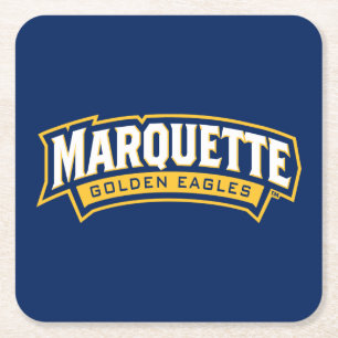 Marquette Golden Eagles Logo Square Paper Coaster