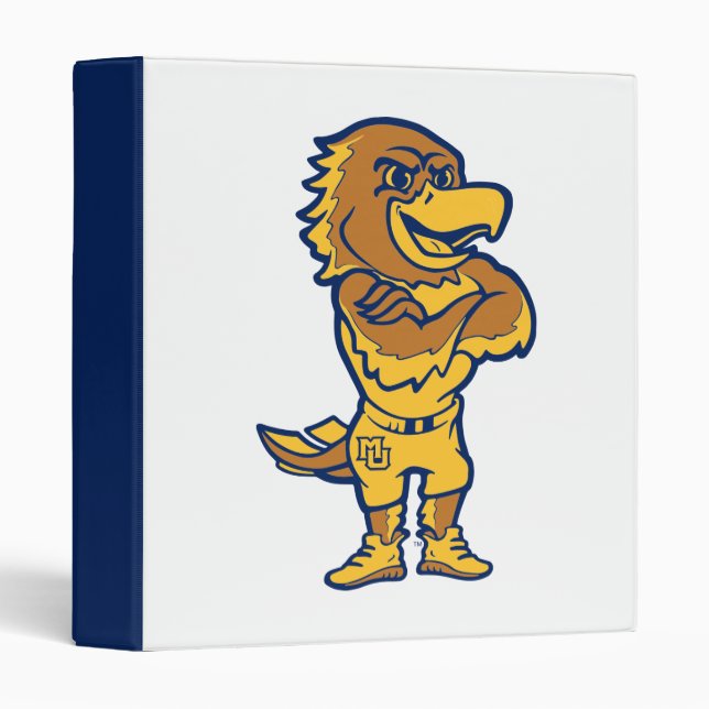 Marquette Golden Eagles Mascot Design 3 Ring Binder (Front/Spine)