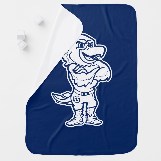 Marquette Golden Eagles Mascot Design Baby Blanket (In Situ)