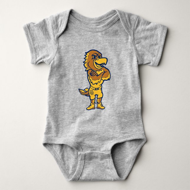 Marquette Golden Eagles Mascot Design Baby Bodysuit (Front)