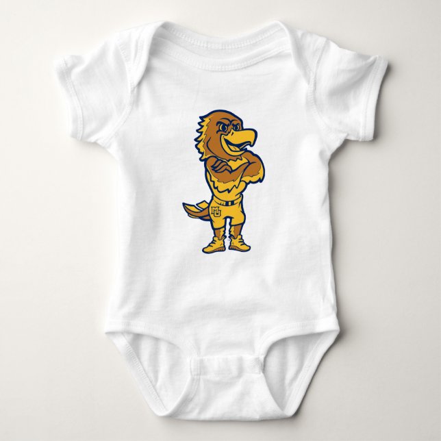 Marquette Golden Eagles Mascot Design Baby Bodysuit (Front)