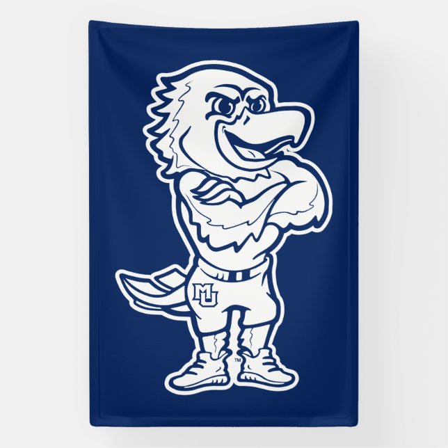 Marquette Golden Eagles Mascot Design Banner (Vertical)