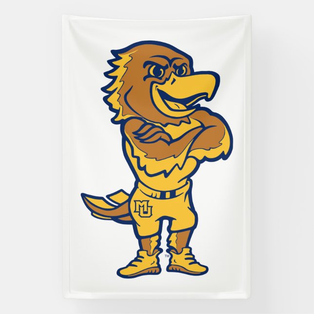Marquette Golden Eagles Mascot Design Banner (Vertical)