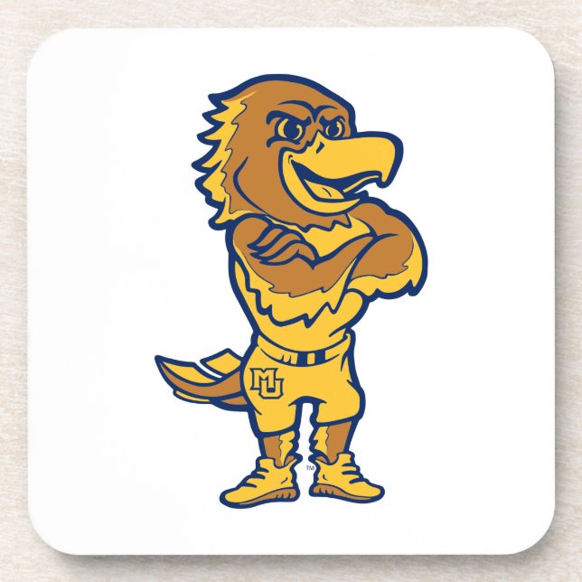 Marquette Golden Eagles Mascot Design Beverage Coaster (Front)