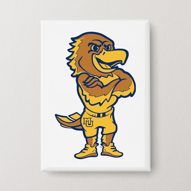 Marquette Golden Eagles Mascot Design Button (Front)