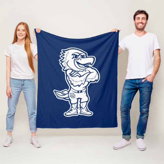 Marquette Golden Eagles Mascot Design Fleece Blanket (In Situ)