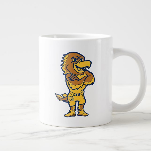 Marquette Golden Eagles Mascot Design Giant Coffee Mug (Right)