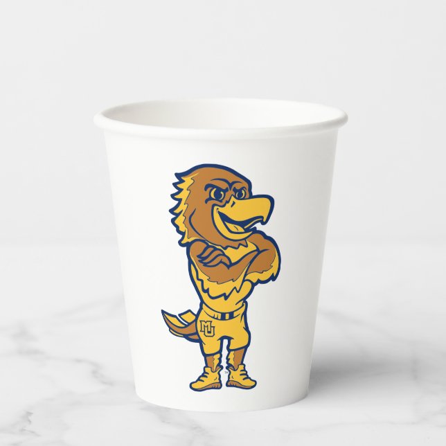 Marquette Golden Eagles Mascot Design Paper Cups (Front)