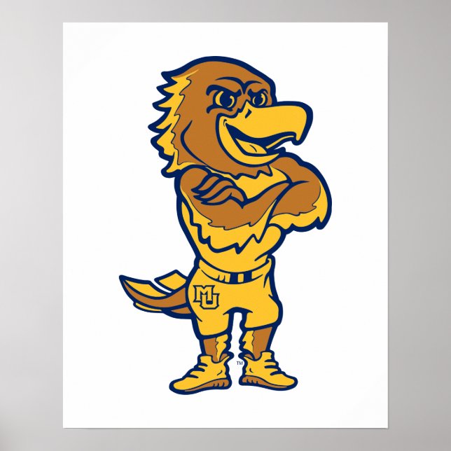 Marquette Golden Eagles Mascot Design Poster (Front)