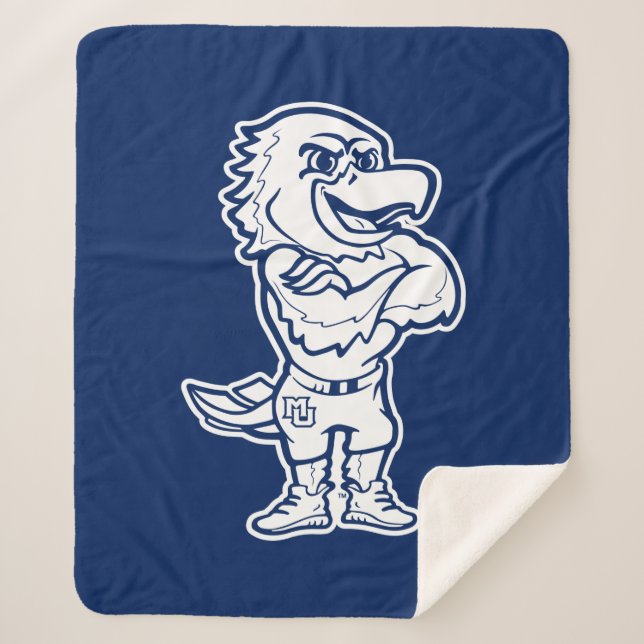 Marquette Golden Eagles Mascot Design Sherpa Blanket (Front)