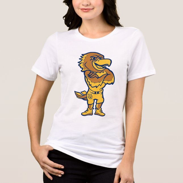 Marquette Golden Eagles Mascot Design Tri-Blend Shirt (Front)