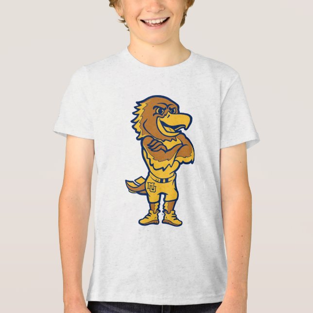 Marquette Golden Eagles Mascot Design Tri-Blend Shirt (Front)