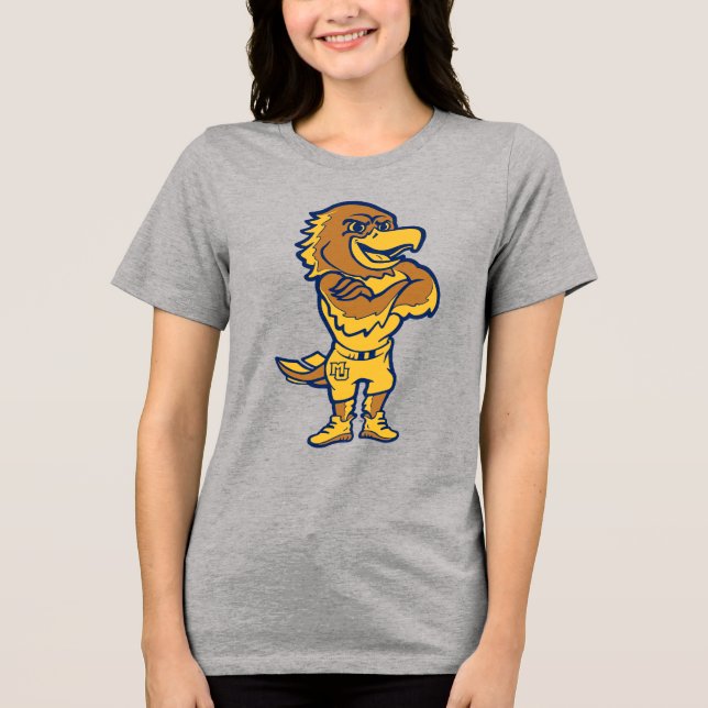 Marquette Golden Eagles Mascot Design Tri-Blend Shirt (Front)