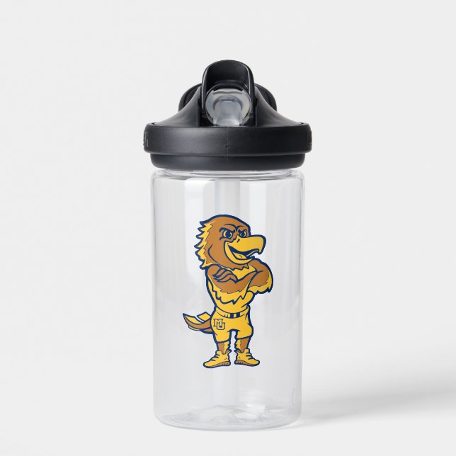 Marquette Golden Eagles Mascot Design Water Bottle (Front)