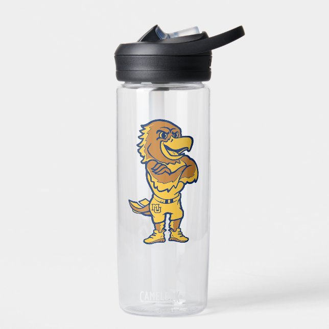 Marquette Golden Eagles Mascot Design Water Bottle (Left)