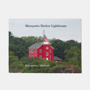 Marquette Harbor Lighthouse door mat