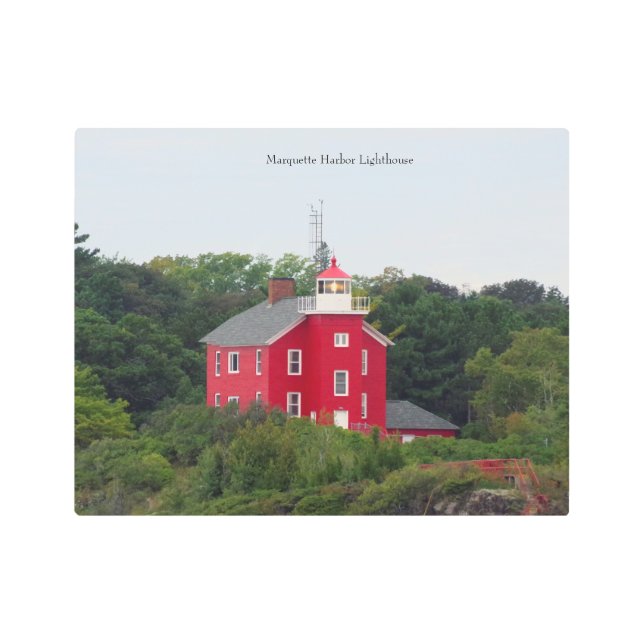 Marquette Harbor Lighthouse metal wall art (Front)