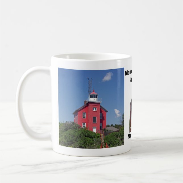 Marquette Harbor Lighthouse mug (Left)