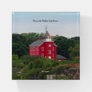 Marquette Harbor Lighthouse paperweight