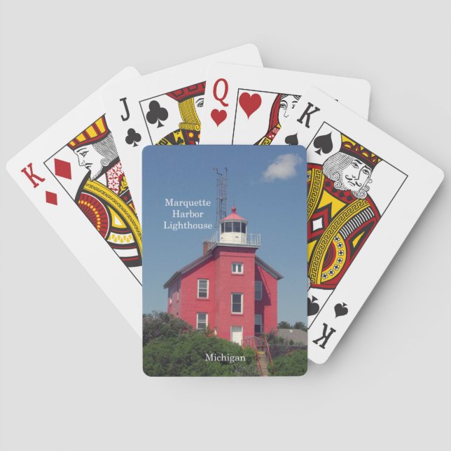 Marquette Harbor Lighthouse playing cards (Back)
